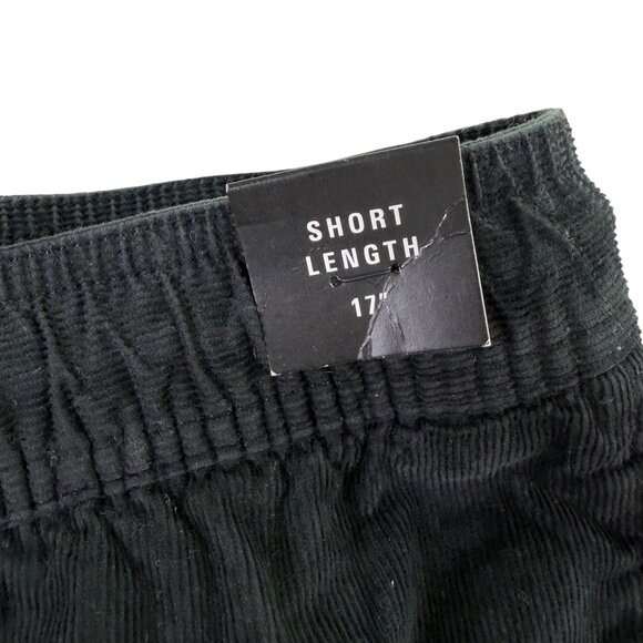 Rvca Mens Black Cotton Blend Shorts Medium Adjustable Drawstring Casual 17" Leng - Picture 5 of 11